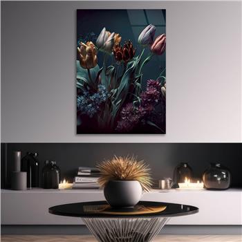 Vertical Tempered Glasss Wall Arts Natured-Themed205