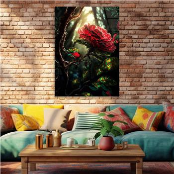 Vertical Tempered Glasss Wall Arts Natured-Themed174