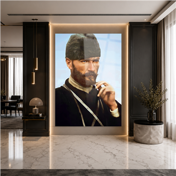 MUSTAFA KEMAL ATATÜRK GÖRSELLİ CAM TABLO