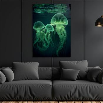 Vertical Tempered Glasss Wall Arts Natured-Themed220