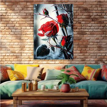 Dikey Doğa Temalı Cam Tablo142