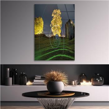 Kunst Thema auf bedrucktem Glas