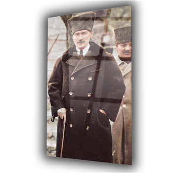 MUSTAFA KEMAL ATATÜRK GÖRSELLİ CAM TABLO 