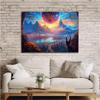 Horizontal Natured-Themed Tempered Glass Wall Art 316