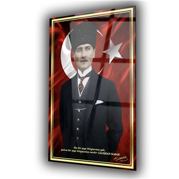 Dikey VatanTemalı Cam Tablo 291