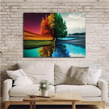 Horizontal Natured-Themed Tempered Glass Wall Art 286