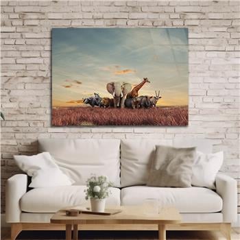 Horizontal Natured-Themed Tempered Glass Wall Art 259