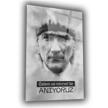 Dikey VatanTemalı Cam Tablo 176