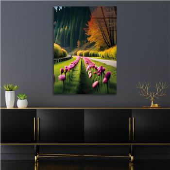 Vertical Tempered Glasss Wall Arts Natured-Themed182