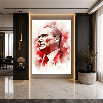 Dikey VatanTemalı Cam Tablo 164