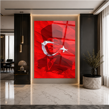 Dikey VatanTemalı Cam Tablo 161