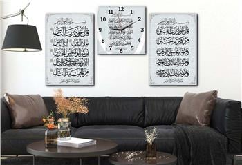 Religion Thematisches 2-teiliges bedrucktes Glas und Uhrenset