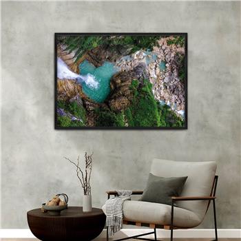 Aluminum-Framed Natured-Themed Tempered Glass Wall Art 152