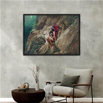 Aluminum-Framed Natured-Themed Tempered Glass Wall Art 096
