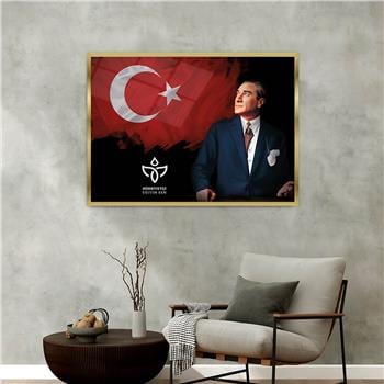 Alüminyum Çerçeveli Vatan Temalı Cam Tablo 055