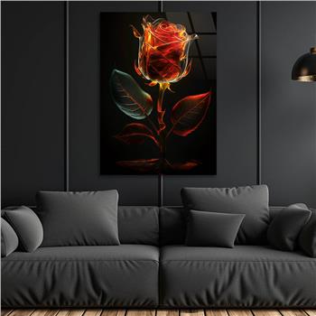Vertical Tempered Glasss Wall Arts Natured-Themed138