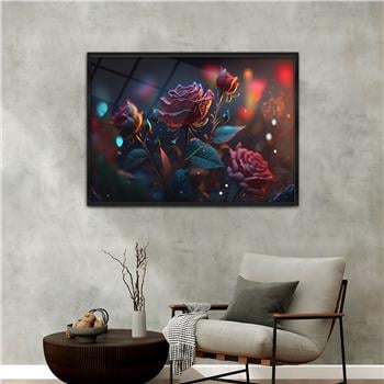 Aluminum-Framed Natured-Themed Tempered Glass Wall Art 049