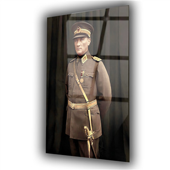 MUSTAFA KEMAL ATATÜRK GÖRSELLİ CAM TABLO 