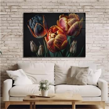 Horizontal Natured-Themed Tempered Glass Wall Art 304