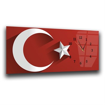 Side-Clock, Homeland-Themed Horizontal Glass Wall Painting 006