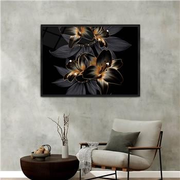 Aluminum-Framed Art-Themed Tempered Glass Wall Art 159