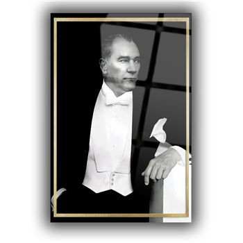Klasik Atatürk Portresi Cam Tablo