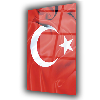 TÜRK BAYRAĞI GÖRSELLİ CAM TABLO