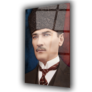 Dikey VatanTemalı Cam Tablo 180