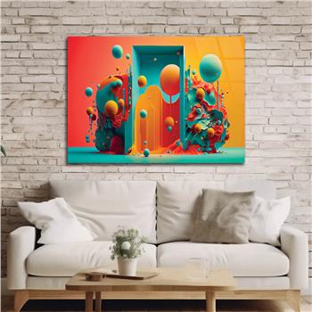 Horizontal Art-Themed Tempered Glass Wall Art 291