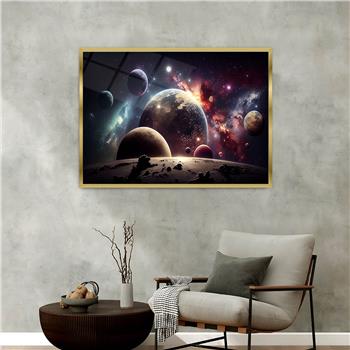 Aluminum-Framed Natured-Themed Tempered Glass Wall Art 037