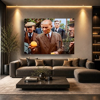 Yatay VatanTemalı Cam Tablo 102