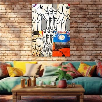 Dikey Sanat Temalı Cam Tablo 511