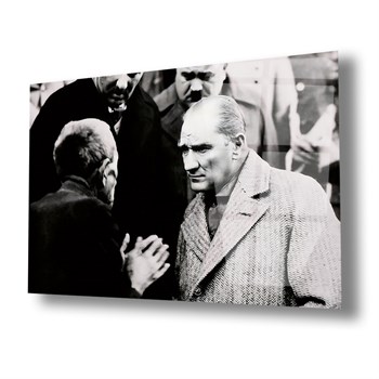 Yatay VatanTemalı Cam Tablo 113