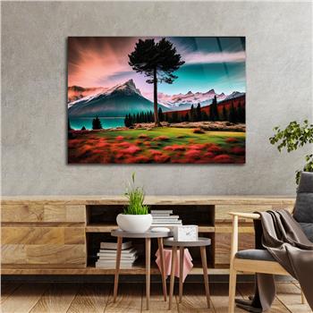 Horizontal Natured-Themed Tempered Glass Wall Art 283