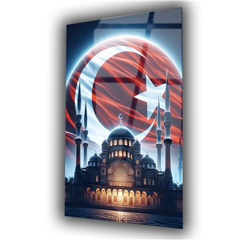 Dikey VatanTemalı Cam Tablo 184