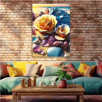 Vertical Tempered Glasss Wall Arts Natured-Themed153