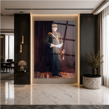 Dikey VatanTemalı Cam Tablo 213