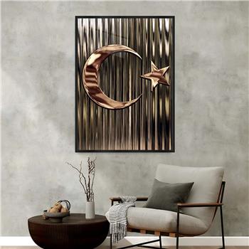 Aluminum-Framed National-Themed Tempered Glass Wall Art 076
