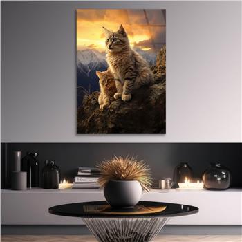 Dikey Doğa Temalı Cam Tablo 428