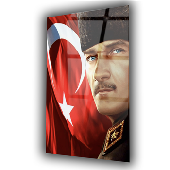 Dikey VatanTemalı Cam Tablo 275