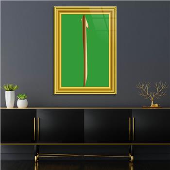 Glass Wall Art with Elif Inscription and Framed Border