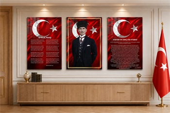  3lü Set VatanTemalı Cam Tablo 21