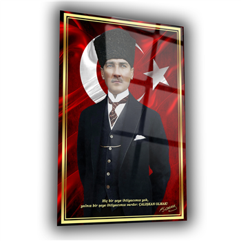 Dikey VatanTemalı Cam Tablo 291