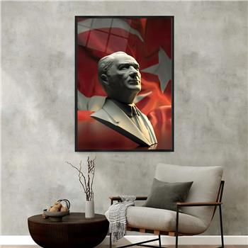 Alüminyum Çerçeveli Vatan Temalı Cam Tablo 087