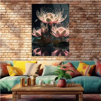 Dikey Sanat Temalı Cam Tablo 448
