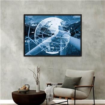Aluminum-Framed Art-Themed Tempered Glass Wall Art 047