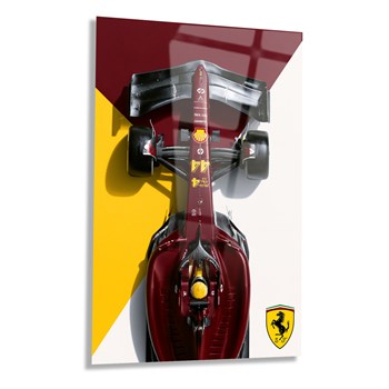 Ferrari Formula 1 Yarış Arabası Cam Tablo