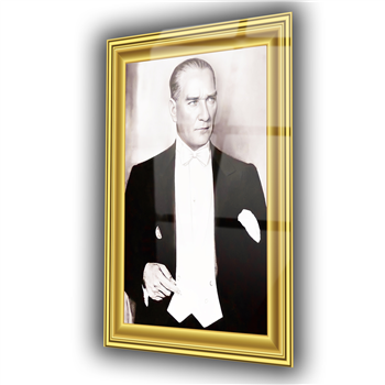 ÇERÇEVE GÖRSELLİ MUSTAFA KEMAL ATATÜRK GÖRSELLİ CAM TABLO 