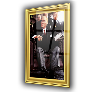 ÇERÇEVE GÖRSELLİ MUSTAFA KEMAL ATATÜRK GÖRSELLİ CAM TABLO 