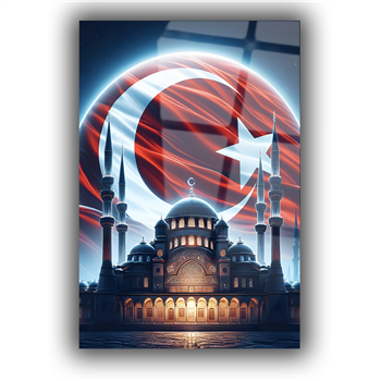 Dikey VatanTemalı Cam Tablo 184